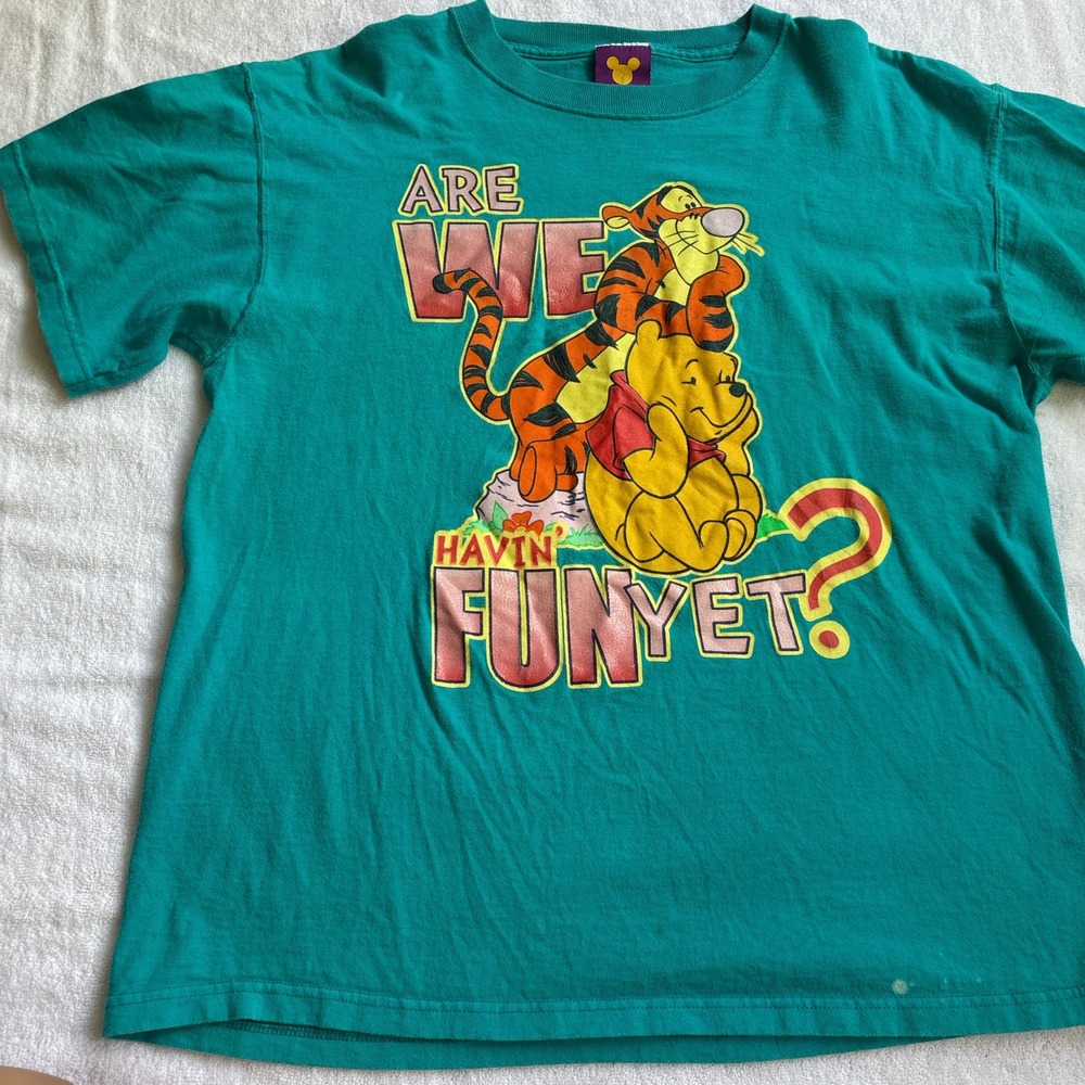 Vintage Disney Winnie the Pooh Tigger Teal Graphic T-Shirt